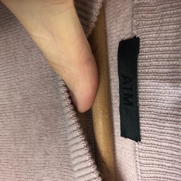 ATM Sunset Pink Tie Dye Cashmere Crew Neck Sweater M - Picture 4 of 6